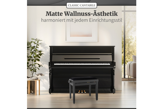 Classic Cantabile Pianobank Dark Walnut Matt  - Retoure (Zustand: sehr gut) image 8