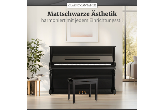 Classic Cantabile Pianobank Schwarz Matt  - Retoure (Verpackungsschaden) image 8