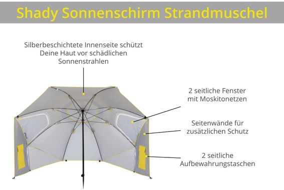 Stagecaptain UM-210 Shady Ombrellone Tenda Da Spiaggia image 8