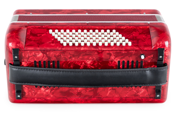 Classic Cantabile 72 Bass Akkordeon "Secondo V" Rot  - Retoure (Zustand: sehr gut) image 8