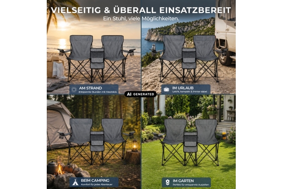 Stagecaptain CS-1485 Doppelsitzer Campingstuhl image 8