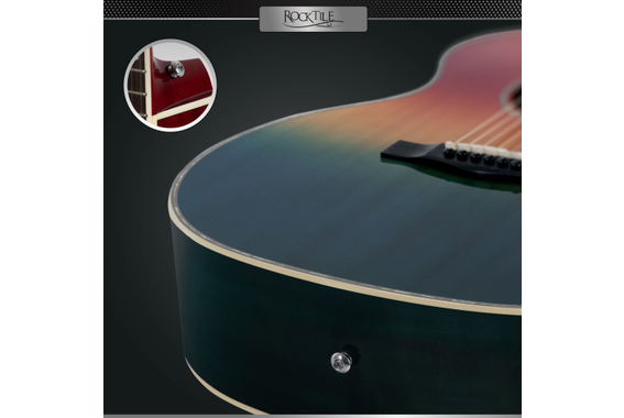 Rocktile WSC-150C-RBW Westerngitaar Rainbow image 8