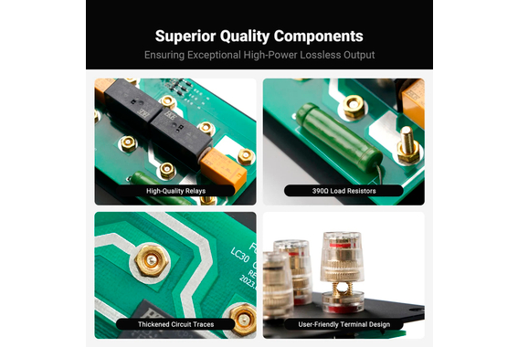 Commutateur Amplificateur/Enceintes Fosi Audio LC30 VU Noir image 8