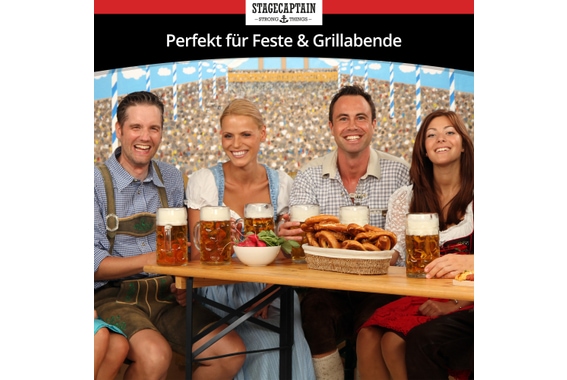 Stagecaptain Hirschgarten Set Tavolo Da Birreria Per Balcone 117 cm Naturale 2x Set image 8