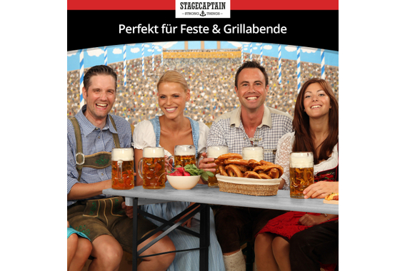 Stagecaptain Hirschgarten Set Tavolo Da Birreria Per Balcone 117 Cm Grigio 2x Set image 8