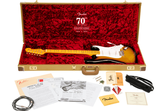 Fender 70th Anniversary American Vintage II 1954 Strat 2-Color Sunburst  - Retoure (Zustand: sehr gut) image 8