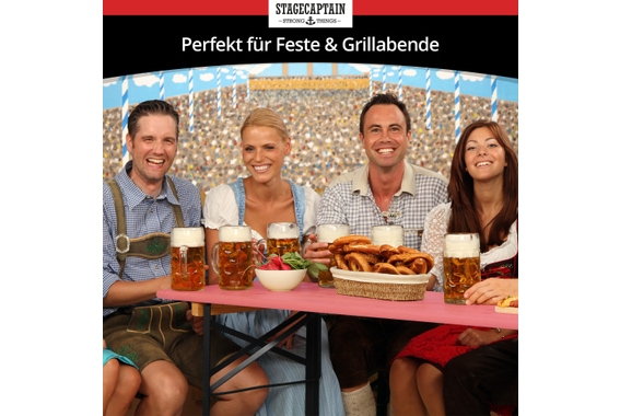 Stagecaptain Hirschgarten Set Tavolo Da Birreria Per Balcone 117 cm Rosa 2x Set image 8