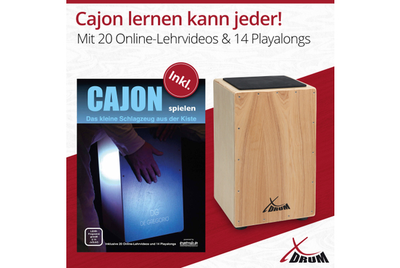 XDrum Cajon Primero Natur inkl. Cajonschule und Tasche  - Retoure (Zustand: gut) image 8