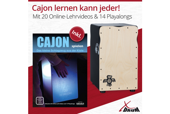 XDrum PERC CP-501 Pro Cajon Peruana Ash Set incl. Scuola di Cajon image 8