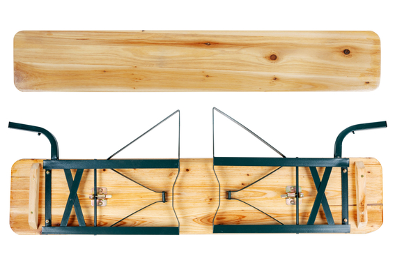 Stagecaptain BBB-119 Hirschgarten Panchina Da Birreria Con Schienale 119 cm Naturale Set 4 Pezzi image 8