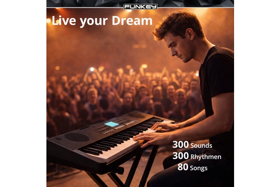 FunKey 61 Performer Set Noir Incl. Support Clavier + Banc image 8