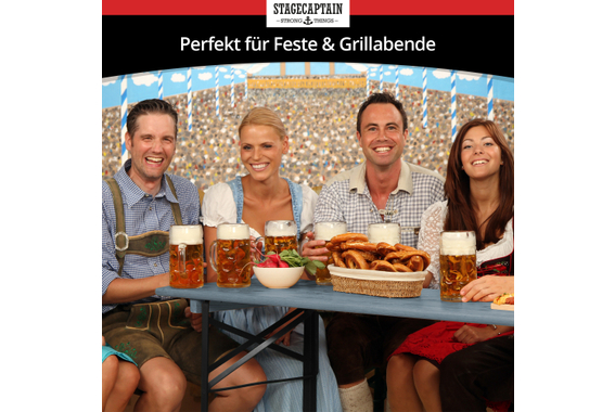 Stagecaptain BBDL-119 GY Hirschgarten Ensemble de Bierzelt avec Dossier pour Balcon 119 cm Gris 2x Set image 8