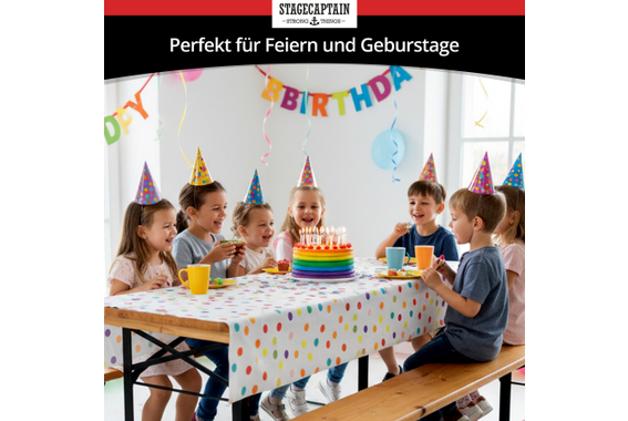 Stagecaptain BBK-110 Hirschgarten Set Tendone Da Festa Per Bambini 110 cm Naturale 2x image 8