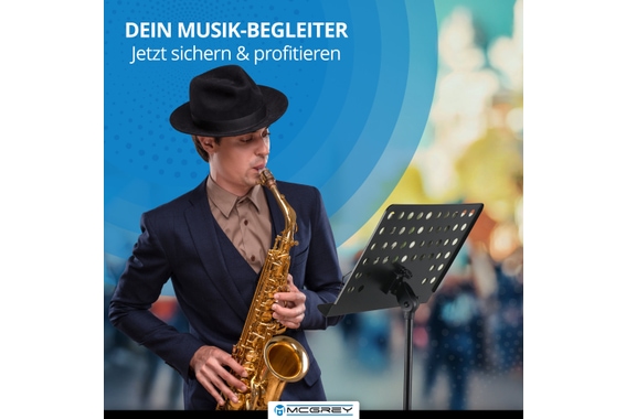 McGrey 11940 Pupitre d'Orchestre en Tôle Perforée avec Pinces à Partitions 3x Set image 8