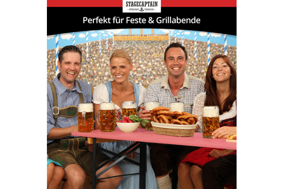Stagecaptain Hirschgarten Bierzeltgarnitur für Balkon 117 cm Pink  - Retoure (Zustand: gut) image 8