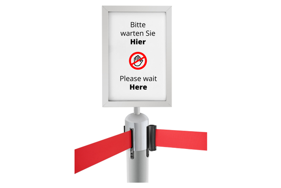 Stagecaptain PLS-200S Poteaux de Séparation Système de Guidage Piétons Argent Paire avec Support de Panneau image 8