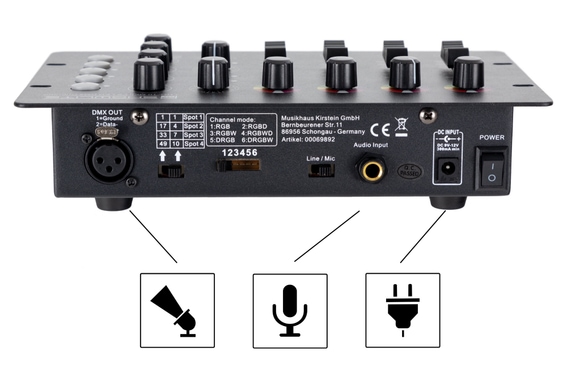 Eurolite LED CBB-4 COB RGB Sistema de Iluminación con Controlador DMX de Pedal image 8