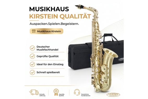 Classic Cantabile Winds AS-450 Brushed Eb Alto Saxophone image 8