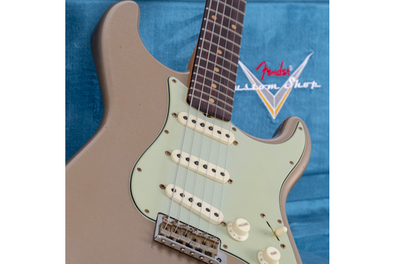 Fender Custom Shop 1959 Stratocaster Journeyman Relic Aged Shoreline Gold image 8