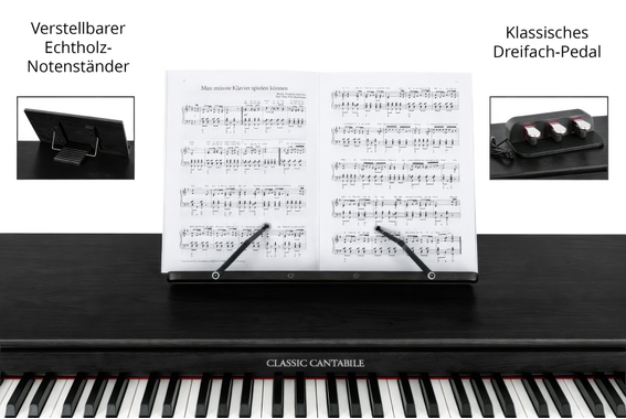 Classic Cantabile DP-730 SM Digitalpiano Schwarz matt image 8
