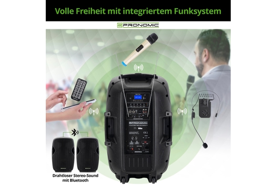 Pronomic MOVE 15MA-A Akku-Aktivbox 15"  - Retoure (Zustand: gut) image 8