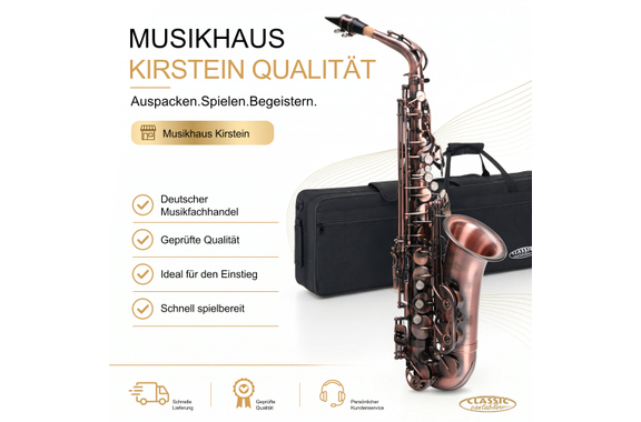 Classic Cantabile Winds AS-450 Sax Contralto Antique Red image 8