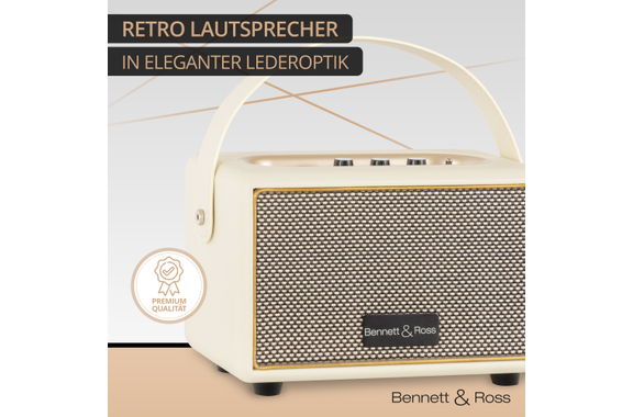 Bennett & Ross BB-820CW Blackmore Junior Enceinte Bluetooth Rechargeable Crème Blanche image 8