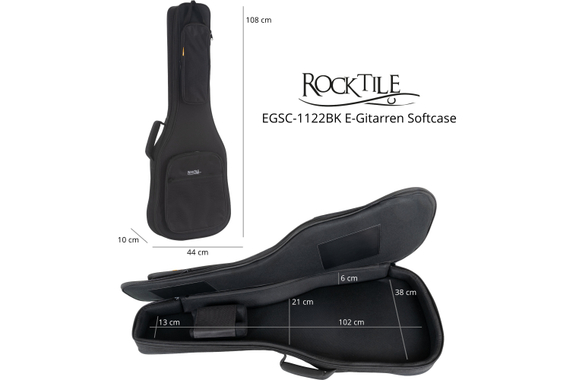 Rocktile EGSC-1122BK Softcase for Electric Guitar image 8