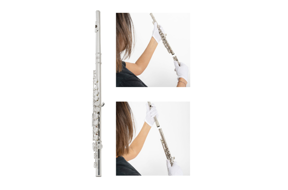 Classic Cantabile FL-200U Dwarsfluit Neusilber image 8