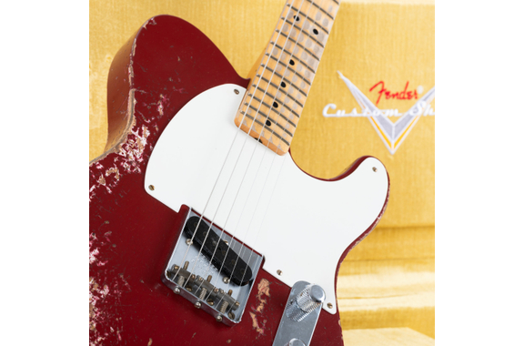 Fender Custom Shop Limited Edition '50s "Cocked Wah" Pine Esquire Super Heavy Relic Aged Cimarron Red image 8