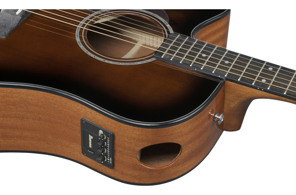 Ibanez AAD51LCE-DVS Guitare Folk Gaucher Dark Violin Sunburst image 8