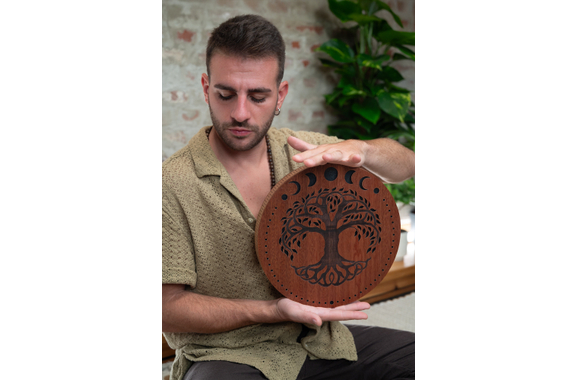 Meinl RDS12MTOL Sonic Energy 12" Rain Disk Bachklang mit Mondphasen und Lebensbaum Gravur image 8