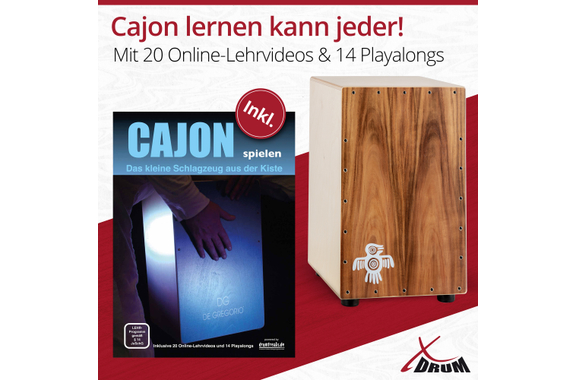 XDrum PERC CP-483 Cajon Peruana Koa Set incl. École de Cajon image 8