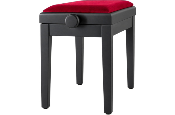 Classic Cantabile Banc De Piano Modèle A Noir Mat Velours Rouge image 8