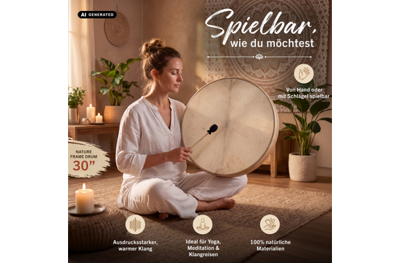 Classic Cantabile ND-30 All Natural Frame Drum 30" image 8