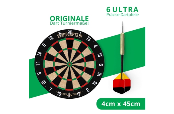 Stagecaptain DBS-1715C BullsEye Champion Bersaglio da Freccette + Set Supporto e Tappetino Nero image 8