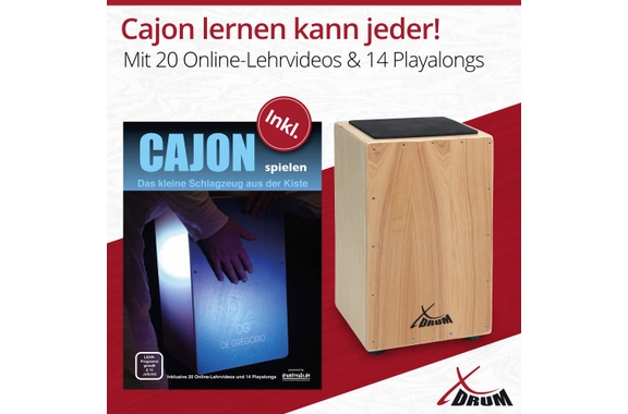 XDrum Cajon Primero Natur incl. escuela de cajón y bolsa image 8