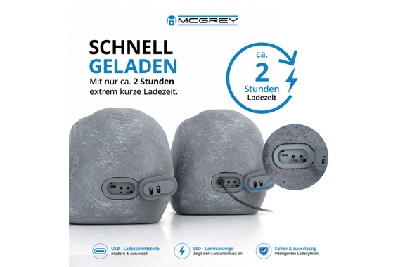 McGrey SSB-420 GY/RD BT Altavoces De Piedra (Par) image 8