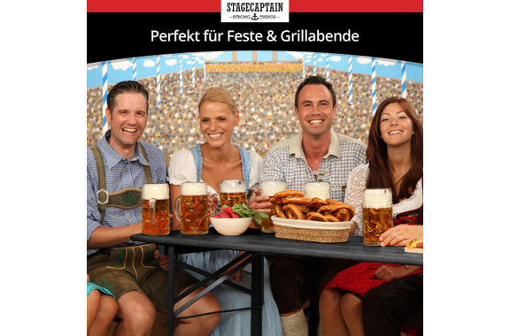 Stagecaptain Hirschgarten Beer Tent Set for Balcony 110 cm Dark Gray 2x Set image 8