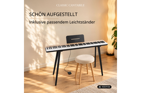 Classic Cantabile MP-175 Little Grand Piano, set con soporte image 8