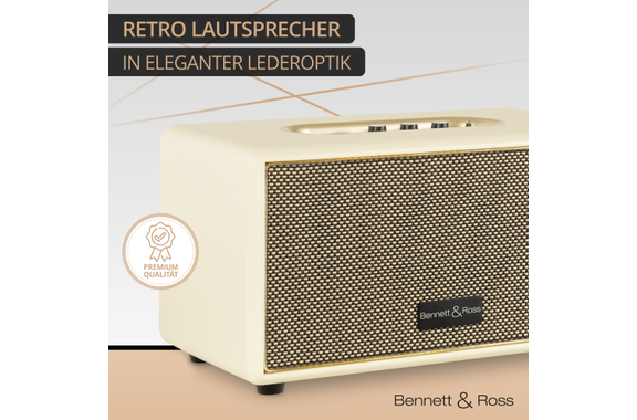Bennett & Ross BB-860CW Blackmore Bluetooth Lautsprecher Creme-Weiß image 8