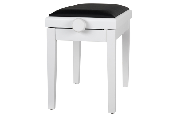 Classic Cantabile Pianobank Model A Wit Mat met zwart kussen image 8