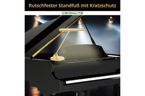 Showlite WW LED Piano Lamp Gold High Gloss image 8