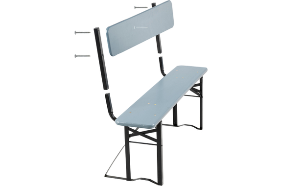 Stagecaptain BBB-119 GY Hirschgarten Bierzeltbank met rugleuning 119 cm grijs 2x set image 8