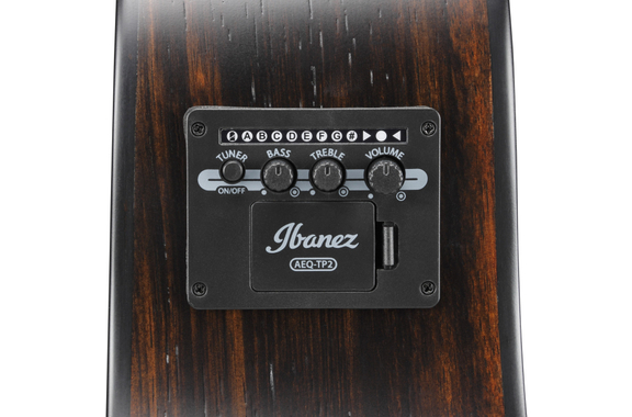 Ibanez AAM70CE-TBN Transparent Charcoal Burst image 8