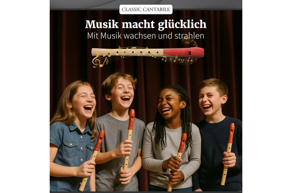 Classic Cantabile Pivella Blockflöte deutsch rot Set inkl. Flötenschule "Aller Anfang ist leicht" image 8