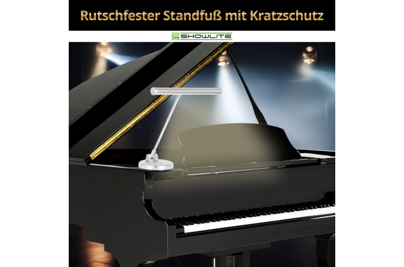 Showlite WW LED Pianoleuchte Silber matt  - Retoure (Zustand: sehr gut) image 8