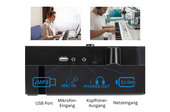 McGrey 6170 Draagbaar Keyboard Zwart image 8