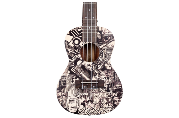 Cascha Art Series Konzert Ukulele Sketch  - 1A Showroom Modell (Zustand: wie neu, in OVP) image 8