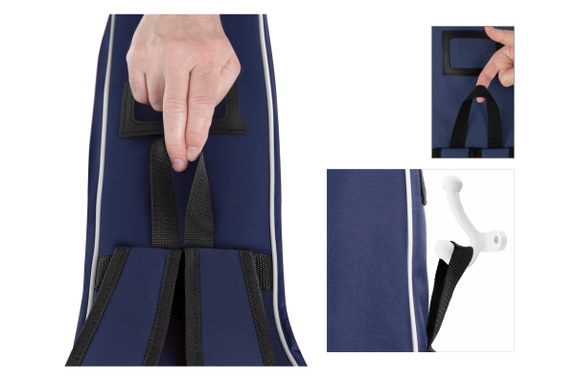 Rocktile Klassik-Gitarrentasche 1/2 - gepolstert mit Rucksackgarnitur Blau image 8